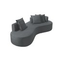 Ver imagem 3 de Sofá Orgânico Denver 2m 2 Lugares Veludo Cinza - Fortbello Estofados