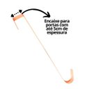 Ver imagem 4 de Suporte para Guirlanda Metal Rosê Gold Cromado 37cm Encaixe Porta - Magizi