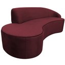Ver mais imagens de Sofá Curvo 3 Lugares 180cm Eron Braço Esquerdo Veludo Vermelho - Nexta Casa