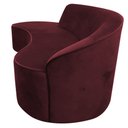 Ver imagem 6 de Sofá Curvo 3 Lugares 180cm Eron Braço Esquerdo Veludo Vermelho - Nexta Casa