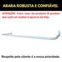 Ver imagem 7 de 5 Expositores Cabideiro Arara 1m Loja Residência Closet Aço Suporte Acabamento Moderno