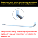 Ver mais imagens de 5 Expositores Cabideiro Arara 1m Loja Residência Closet Aço Suporte Acabamento Moderno