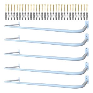 5 Expositores Cabideiro Arara 1m Loja Residência Closet Aço Suporte Acabamento Moderno