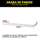 Ver imagem 4 de 5 Expositores Cabideiro Arara 1m Loja Residência Closet Aço Suporte Acabamento Moderno