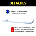 Ver imagem 6 de 5 Expositores Cabideiro Arara 1m Loja Residência Closet Aço Suporte Acabamento Moderno