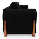 Ver mais imagens de Sofá Living Bloom 180cm 02 Lugares com Pés de Madeira Bouclê Preto - Abmaza