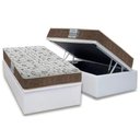 Ver imagem 1 de Cama Box Baú Solteiro: Colchão Espuma D45 Probel ProDormir Advanced + Base CRC Courano White(88x188)