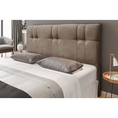 Cabeceira Azaleia 1,60 Tecido Suede Amassado Cor 507 (bege)