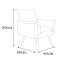 Ver imagem 2 de Poltrona Opala Pés Palito Decorativa Suede Bege