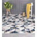 Ver imagem 3 de Tapete Condor Des.04 Azul e Cinza 2,00x2,50M - Edx Tapetes