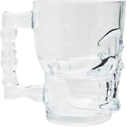 Canecas Chopp Cerveja De Vidro Caveira Rock Style 365ml - 1