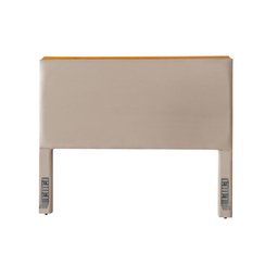 Cabeceira Cama Box Casal 1,40m Estofada Detalhe em Madeira Java Veludo Bege - 3