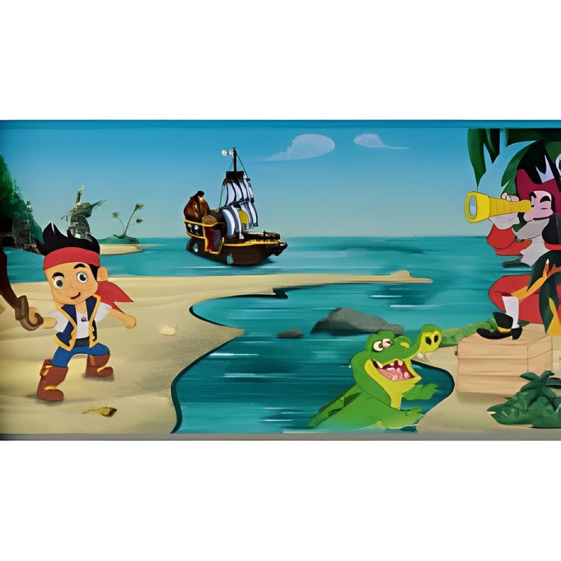 Faixa Papel de Parede Infantil Disney Jake e Os Piratas 7641 - 1