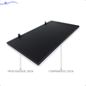 1 Prateleira Preta 50X30 Com Suporte Flutuante Mdf  Organizadora Decoração Cozinha Quarto Banheiro - 3