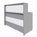 Ver imagem 6 de Balcão Atendimento 120 Cm Recepção Alto Escritório F5 Office Cor:cinza Sagrado com Branco