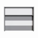 Ver imagem 5 de Balcão Atendimento 120 Cm Recepção Alto Escritório F5 Office Cor:cinza Sagrado com Branco