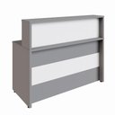 Ver imagem 2 de Balcão Atendimento 120 Cm Recepção Alto Escritório F5 Office Cor:cinza Sagrado com Branco