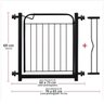 Grade Portão Portãozinho Proteção Pet 69 a 84 Cm Preto com Prolongador Incluso D - 2