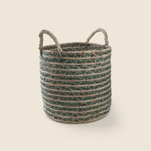 Cesto Mint Fibra Natural Verde 31cm - A\casa