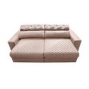 Ver imagem 5 de Sofá Retrátil e Reclinável 2,15m Molas Ensacadas Cama inBox Silver Style Thermo Gel Linho Bege