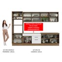 Ver imagem 6 de Armário de Cozinha Completa 310cm Rustic/Branco Agata Madesa 02
