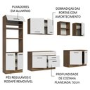 Ver imagem 5 de Armário de Cozinha Completa 310cm Rustic/Branco Agata Madesa 02