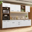 Ver imagem 1 de Armário de Cozinha Completa 310cm Rustic/Branco Agata Madesa 02