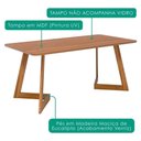 Ver imagem 4 de Mesa de Jantar 6 Lugares Tampo MDF 180x90 cm 21661 Cinamomo Ornar