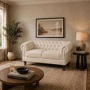 Ver imagem 1 de Namoradeira Chesterfield Duque 2 Lugares em Bouclê Off White