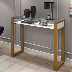 Aparador C/ Vidro Elegante New P/ Sala de Estar Home Office