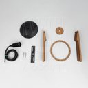 Ver imagem 7 de Pendente Luminária Koni E27 Madeira Sala Moderno Desmontada:rústico