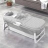 Banheira Ofurô Dobrável Portátil Adulto 148 Cm Cinza 260 Litros com Suporte Vg+ - 5