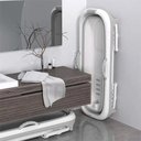 Ver imagem 7 de Banheira Ofurô Dobrável Portátil Adulto 148 Cm Cinza 260 Litros com Suporte Vg+