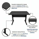 Ver imagem 5 de Mesa de Escritório com Pés de Ferro 120x60cm Studio Preto