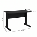 Ver imagem 3 de Mesa de Escritório com Pés de Ferro 120x60cm Studio Preto