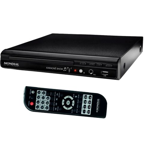 Dvd Mondial Portátil Karaokê Usb D-20