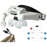 Lupa Cabeça 6 Lentes 3 Leds Recarregável Estética Leitura Eletrônica GT942 - 6