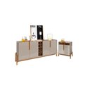Ver imagem 1 de Jogo Buffet 1.9m e Bar Orleans Off White Cedro