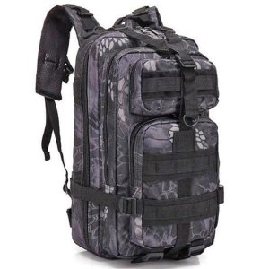 Mochila Multiuso Escolar Militar  Cargueira 30 Litros Camping Pesca Preto Lorben