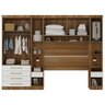 Quarto Modulado Queen com Guarda-roupas Maleiro e Cabeceira Paris Master Luciane Móveis - 4