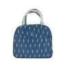 Bolsa Marmita Térmica Estampada para Trabalho e Faculdade:azul com Folhas Brancas - 4