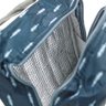 Bolsa Marmita Térmica Estampada para Trabalho e Faculdade:azul com Folhas Brancas - 3