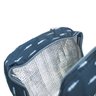 Bolsa Marmita Térmica Estampada para Trabalho e Faculdade:azul com Folhas Brancas - 5
