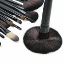 Ver imagem 3 de Kit Pincéis Maquiagem Profissional 24 Peças em Madeira com Estojo Organizador Preto