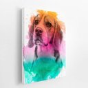 Ver imagem 2 de Quadro Beagle Cachorro Aquarela Tinta Canvas 30x40cm