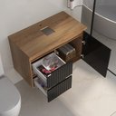 Ver imagem 3 de Conjunto para Banheiro Clarice 78cm com Painel Espelho Led e Cuba Stella - Fabribam