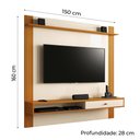 Ver imagem 5 de Painel Para TV Até 55 Polegadas 1,55m Condor Cedro /Off White