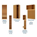 Ver imagem 6 de Guarda Roupa Planejado 15 Portas 2 Mesas de Cabeceira Samambaia CabeCasa MadeiraOriginals Carvalho