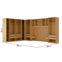 Ver imagem 5 de Guarda Roupa Planejado 15 Portas 2 Mesas de Cabeceira Samambaia CabeCasa MadeiraOriginals Carvalho