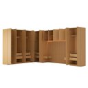 Ver imagem 3 de Guarda Roupa Planejado 15 Portas 2 Mesas de Cabeceira Samambaia CabeCasa MadeiraOriginals Carvalho